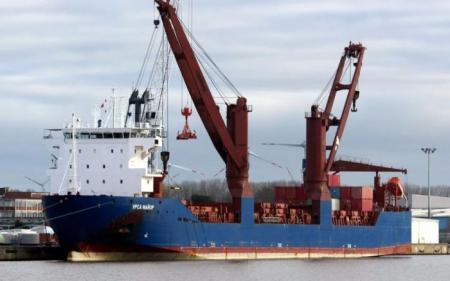 A cargo ship from Russia carrying military equipment sank near the shores of Spain.